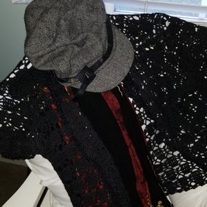 Black crochet cover for dresses or etc